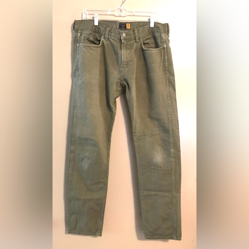 JCrew 484 jeans 34w 32l - olive green
